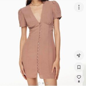 Aritzia Sunday Best Sandrine Button-Front Mini Dress Small